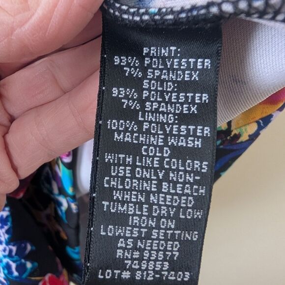 Nicole Miller Sleeveless Romper Dress Multi Floral Size Small - Picture 6 of 6